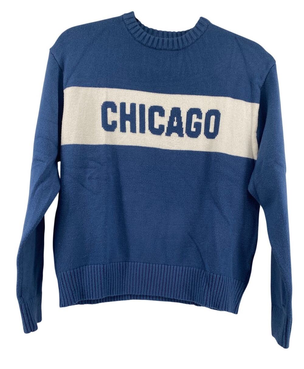 Alice & Wonder blue Chicago Sweater Crewneck Size Small